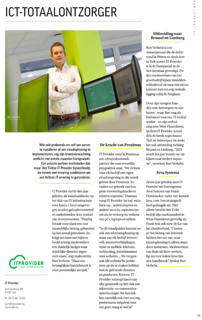 IT Provider in STERCK Magazine West-Vlaanderen
