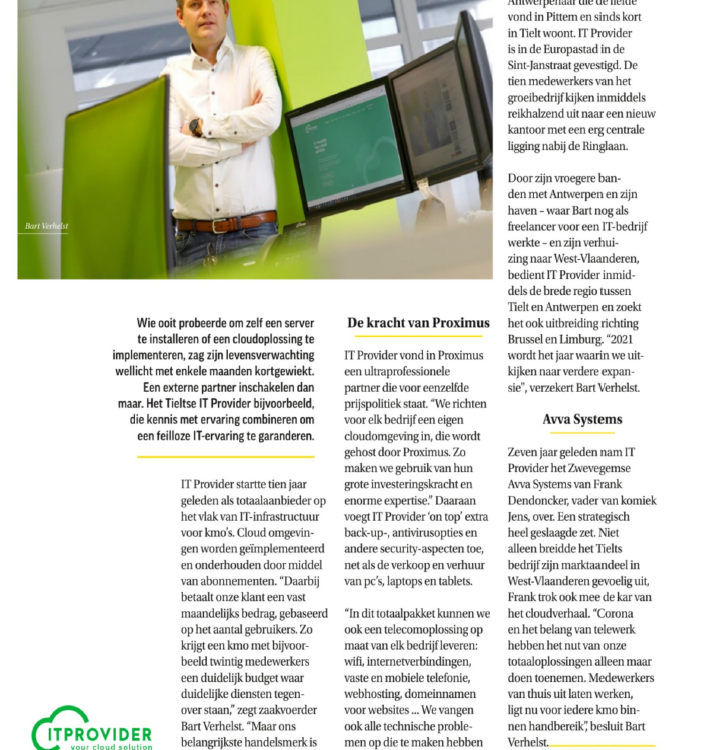 IT Provider in STERCK Magazine West-Vlaanderen